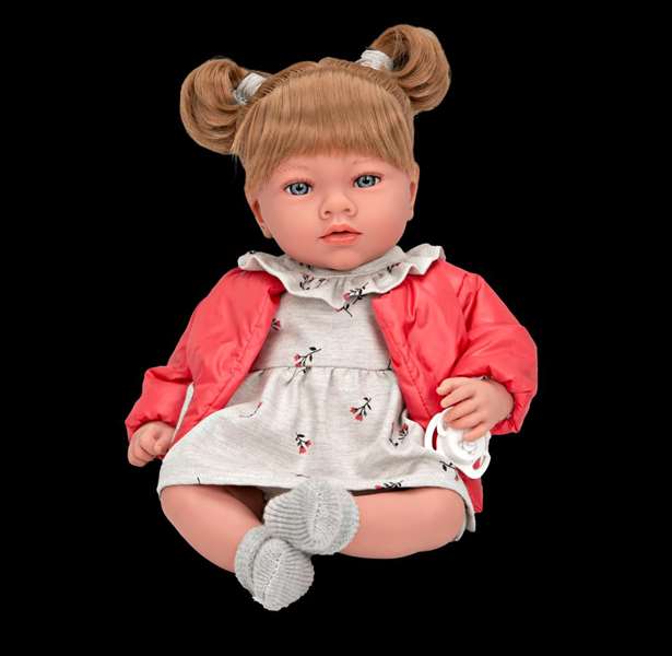 Muñecas Arias Muñeca Elegance 40 cm Aria Coral con Mecanismo de Risa Try Me