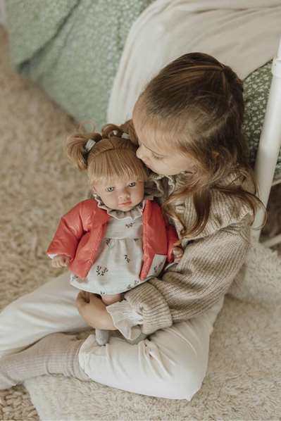 Muñecas Arias Muñeca Elegance 40 cm Aria Coral con Mecanismo de Risa Try Me