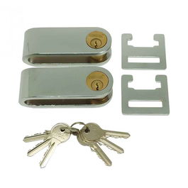 Micel Candado Reja Ballesta CN16 con 3 Llaves, Acabado Cromo Brillo, Kit 2 Unidades