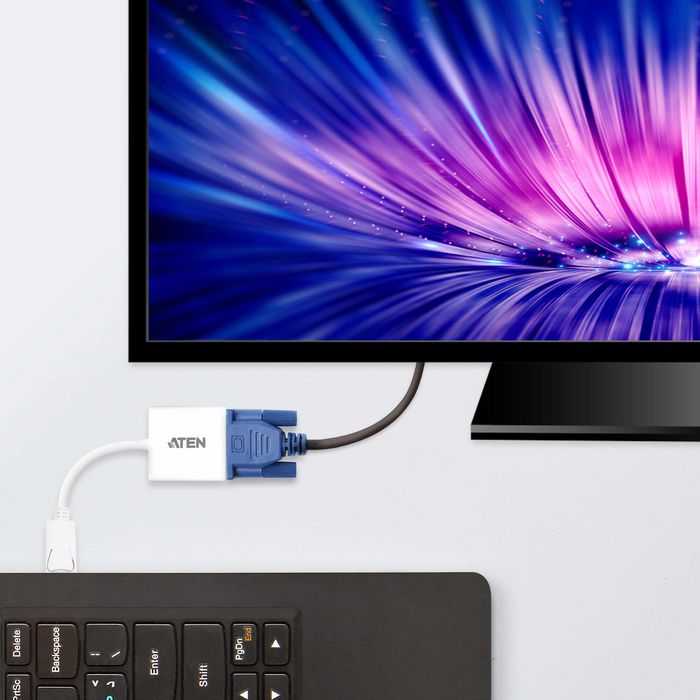 Aten Adaptador DisplayPort a VGA VC925 Blanco Aten Adaptador DisplayPort a VGA VC925 Blanco