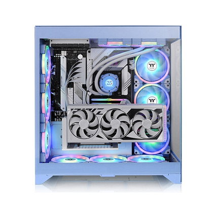 Thermaltake CTE E600 MX Midi Tower PC Azul Vidrio templado