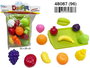 Rama Bandeja de Frutas y Verduras - Juego de Corte de Madera 13 Piezas con Cuchillo, 21x29x6 cm, Juguete Educativo para Niños +18 Meses