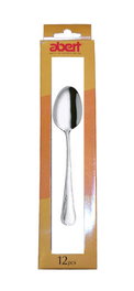 FINSTO Cuchara Moca Corona 100 mm, Pack de 12 unidades, Acero inoxidable 18/10