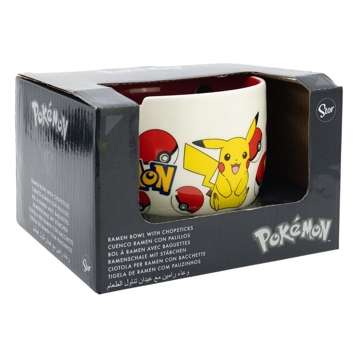 Pokémon Bol para Ramen con Palillos Face Pokémon Bol para Ramen con Palillos Face