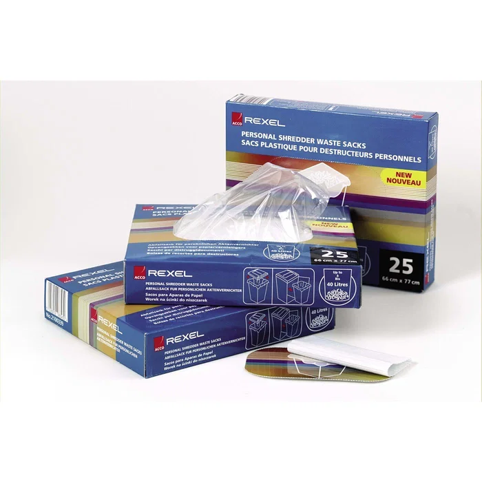 Rexel Bolsas de residuos para destructoras 115 L, pack de 100 unidades Rexel Bolsas de residuos para destructoras 115 L, pack de 100 unidades