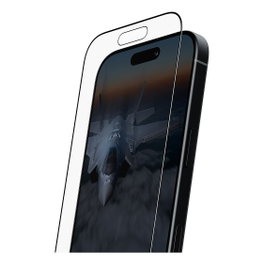 PanzerGlass Stealth Screen Protector con marco negro para iPhone 17 e iPhone 16 Pro