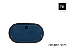 La Mediterranea Bandeja Oval Chester Blue 13x8x4cm, 24 unidades