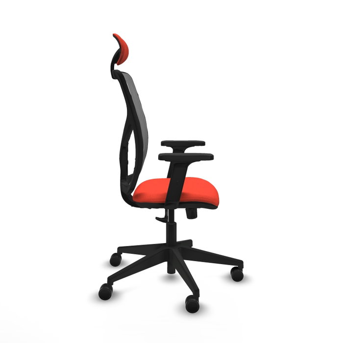 PIQUERAS Y CRESPO Silla de oficina Motilla con mecanismo Sincro, Naranja oscuro y Gris