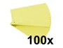 Exacompta Juego de 100 Separadores de Cartulina Amarilla 105x240 mm con 2 Taladros