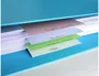 Exacompta Juego de 100 Separadores de Cartulina Amarilla 105x240 mm con 2 Taladros