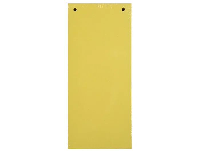 Exacompta Juego de 100 Separadores de Cartulina Amarilla 105x240 mm con 2 Taladros Exacompta Juego de 100 Separadores de Cartulina Amarilla 105x240 mm con 2 Taladros