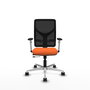 PIQUERAS Y CRESPO Silla de oficina Motilla Naranja y Negro