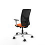 PIQUERAS Y CRESPO Silla de oficina Motilla Naranja y Negro