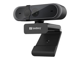 Sandberg USB Webcam Pro Webcam Full HD 1080P con Enfoque Automático y Micrófono Estéreo