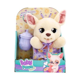 Imc Toys Peluche cachorro Baby Paws Yummy Chihuahua con biberón y bolsa transportable