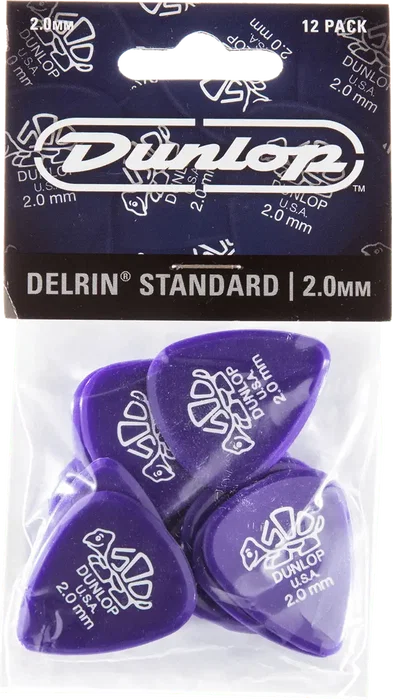 Dunlop Pack 12 Púas Delrin Standard 2,00Mm Dunlop Pack 12 Púas Delrin Standard 2,00Mm