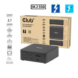 CLUB-3D DOCKING CLUB 3D THUNDERBOLT 5 con SSD M.2 y 2x HDMI 8K60HZ