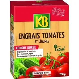 KB Fertilizante Tomates y Hortalizas UAB 750g - Abono Orgánico con Magnesio y Algas para 3 Meses, Ecológico