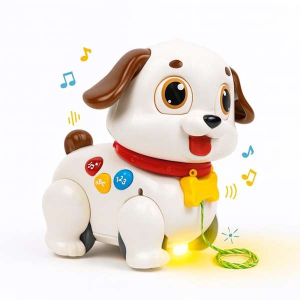Hola Perro de arrastre infantil con luces y sonidos