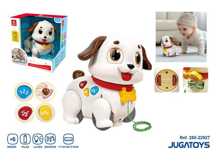 Hola Perro de arrastre infantil con luces y sonidos