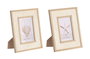 DKD Home Decor Set de 2 Marcos de Fotos 10x15 en Ratán y MDF Natural