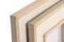 DKD Home Decor Set de 2 Marcos de Fotos 10x15 en Ratán y MDF Natural