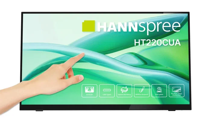 Monitor hannspree ht220cua 21.4"1920 x 1080 pixeles full hd led pantalla táctil negro