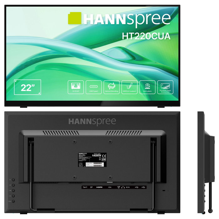 Monitor hannspree ht220cua 21.4"1920 x 1080 pixeles full hd led pantalla táctil negro Monitor hannspree ht220cua 21.4"1920 x 1080 pixeles full hd led pantalla táctil negro
