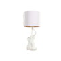 DKD Home Decor Lámpara de Sobremesa Elefante Blanco y Dorado