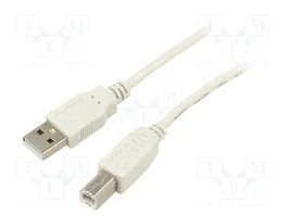 GOOBAY Cable USB 2.0 de 5m con conectores USB A y USB B, gris