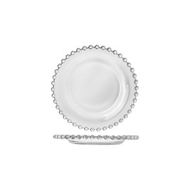 DKD Home Decor Plato de Cristal Transparente 15,6x15,6x1,7 cm