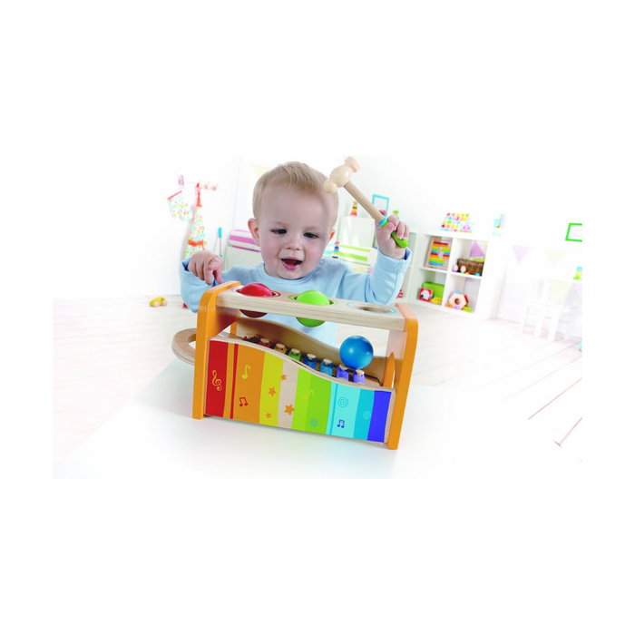 Hape Banco de música con xilófono de madera