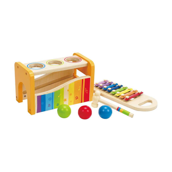 Hape Banco de música con xilófono de madera