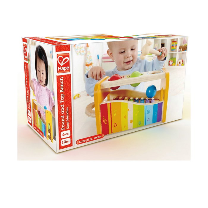 Hape Banco de música con xilófono de madera