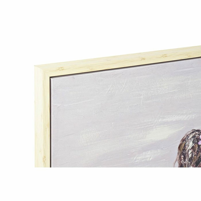 DKD Home Decor Cuadro Lienzo Pareja Playa 100x100 cm (Pack de 2)
