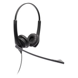 Jabra Biz 1100 Duo Auricular en Oreja Cableado, Conector 3,5 mm, Negro, Certificado para Equipos Microsoft