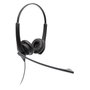Jabra Biz 1100 Duo Auricular en Oreja Cableado, Conector 3,5 mm, Negro, Certificado para Equipos Microsoft
