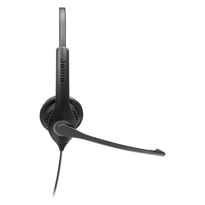 Jabra Biz 1100 Duo Auricular en Oreja Cableado, Conector 3,5 mm, Negro, Certificado para Equipos Microsoft