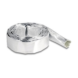 DeLOCK Funda de cable de fibra de vidrio y aluminio 2 m x 20 mm Plata