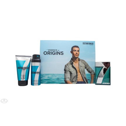 Cristiano Ronaldo CR7 Origins Gift Set con Eau de Toilette, Gel de Ducha y Spray Corporal
