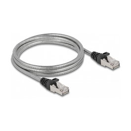 DeLOCK Cable RJ45 Cat.6A U/FTP con cubierta metálica 2 m Plata