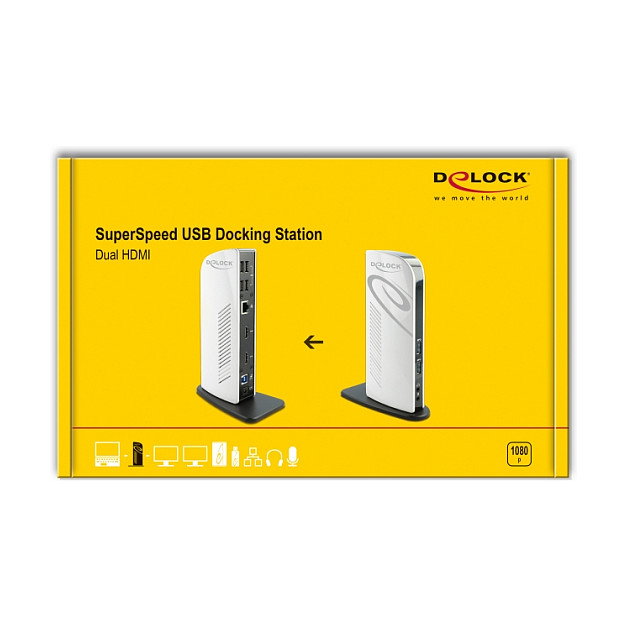 DeLOCK 87771 Estación de acoplamiento USB Dual HDMI Full-HD/USB 3.2/LAN/Audio DeLOCK 87771 Estación de acoplamiento USB Dual HDMI Full-HD/USB 3.2/LAN/Audio