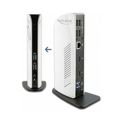 DeLOCK 87771 Estación de acoplamiento USB Dual HDMI Full-HD/USB 3.2/LAN/Audio DeLOCK 87771 Estación de acoplamiento USB Dual HDMI Full-HD/USB 3.2/LAN/Audio