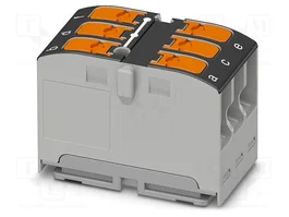 PHOENIX CONTACT PTVFIX 6X2,5 BK Conector de carril push-in