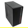Unykach Caja Ordenador Numen 300 Pro Micro ATX - Torre Negra con Rojo, Compatible ITX/Micro ATX, 4 Ranuras, Ventilación 120 mm, para Gráficas hasta 250 mm
