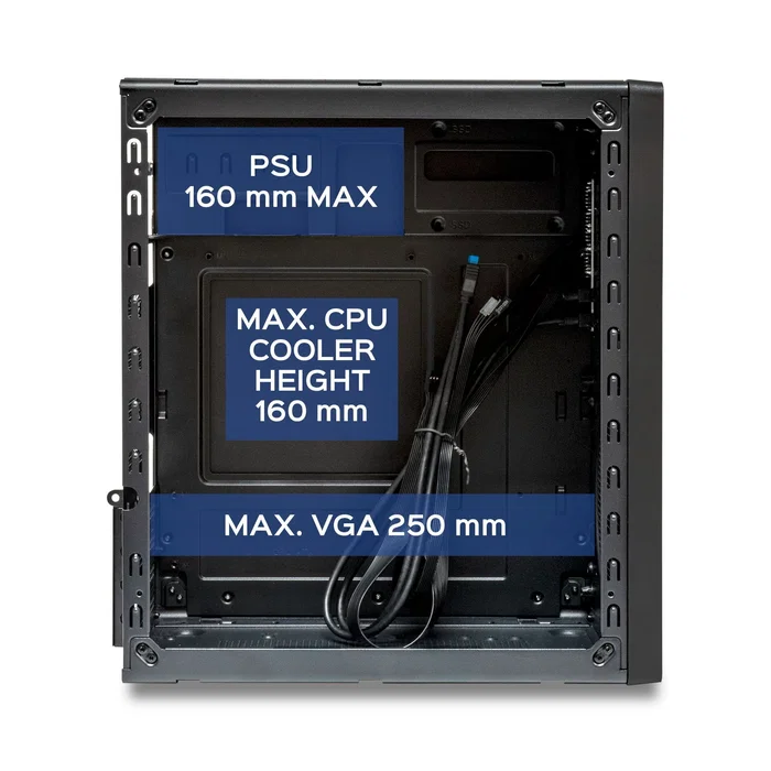 UNYKAch NUMEN 300 Pro Caja PC Torre Micro ATX Negro Rojo UK52121 con 4x USB (3.0 y 2.0), Flujo Aire Optimizado, Compatible ATX, Fuente NO Incluida