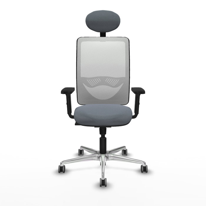 PIQUERAS Y CRESPO Silla de oficina Zulema Gris y Blanco con Mecanismo Sincro PIQUERAS Y CRESPO Silla de oficina Zulema Gris y Blanco con Mecanismo Sincro