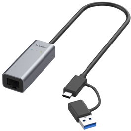 ALLNET Adaptador de red USB 3.0 Tipo-C y Tipo-A 2.5 Multi-Gigabit ALL-NC-2.5G-USBC/A *ALLTRAVEL*