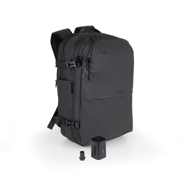 Tooq Mochila de Viaje TQBP-V101-BK con Compresión al Vacío, Negra