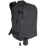 TooQ Mochila de Viaje TQBP-V101-BK con Bomba de Aire, Sistema de Compresión al Vacío, Capacidad 30-55L, Acolchada para Portátil 17", Negro, Resistente al Agua